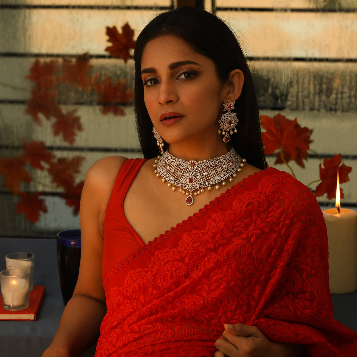 Jessa Nakshatra CZ Grand Choker Set