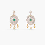 Floral Elegance CZ Long Necklace Set