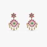 Flaunt Classic CZ Two Layer Long Necklace Set 