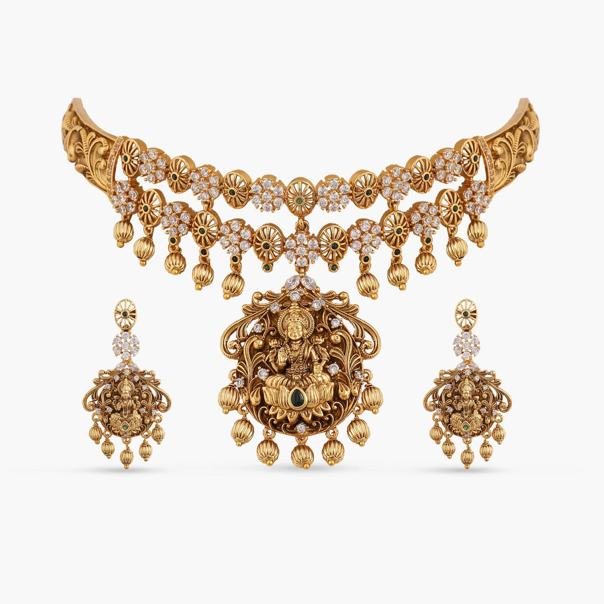 Floral Temple Antique Choker Set