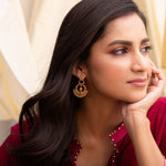 Classic Two layered Antique Chandbali Earrings