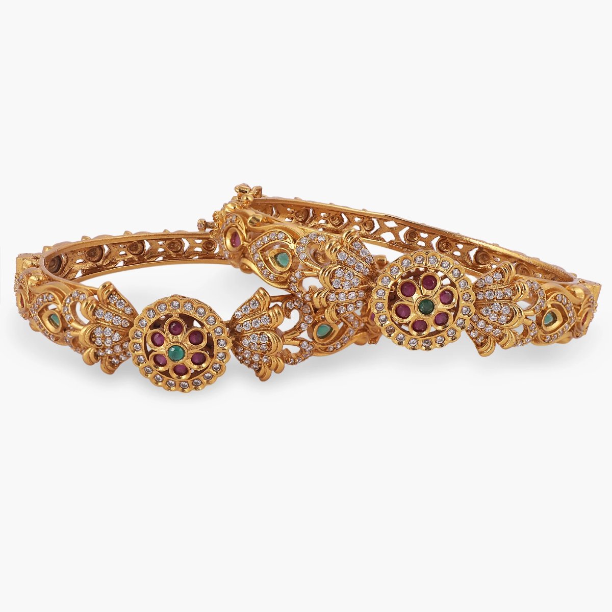 Stylish Golden Wires Cuff Bangle Bracelet – Neshe Fashion Jewelry