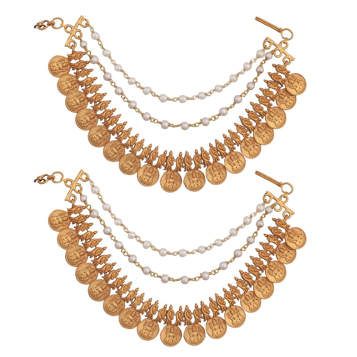 Antique Gold Plated Nitara Ear Chain 