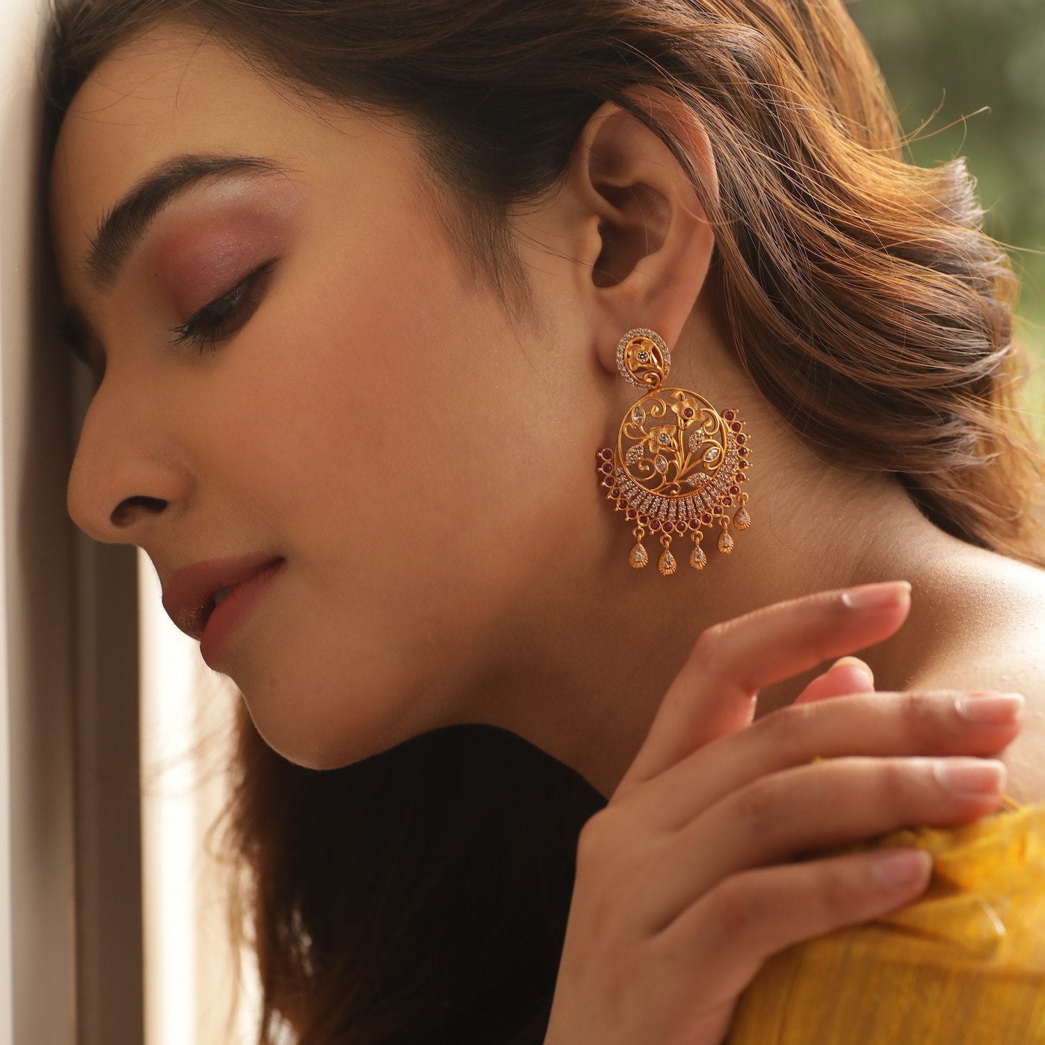 Amazon.com: Tarinika Antique Gold Lena Statement Drop Earrings with  Guttapusalu Design - Indian Earrings Perfect for Ethnic Occasions |  Traditional Indian Jewelry for Women | 1 Year Warranty*: Clothing, Shoes &  Jewelry