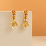 Antique Gold Plated Sana Jhumka Earrings 