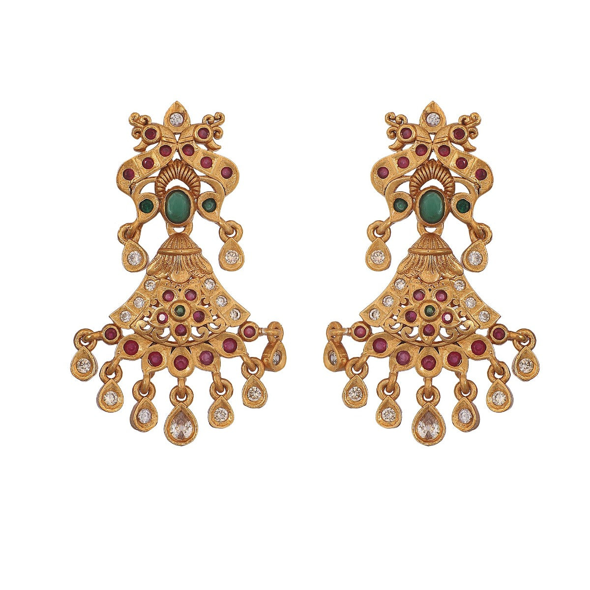 Antique Gold Plated Jayati Necklace Earrings Set