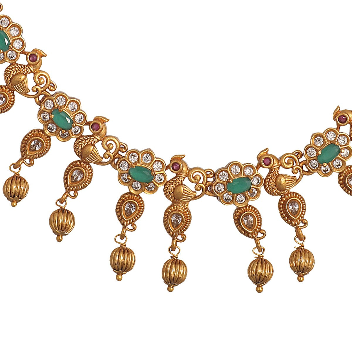 Antique Gold Plated Umika Necklace Earrings Set