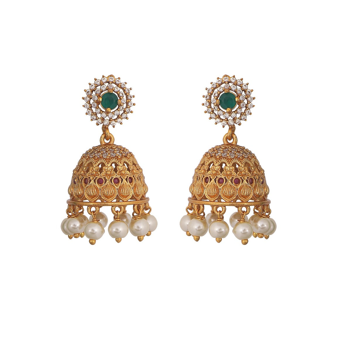 Antique Gold Plated Neera Choker Earrings Set