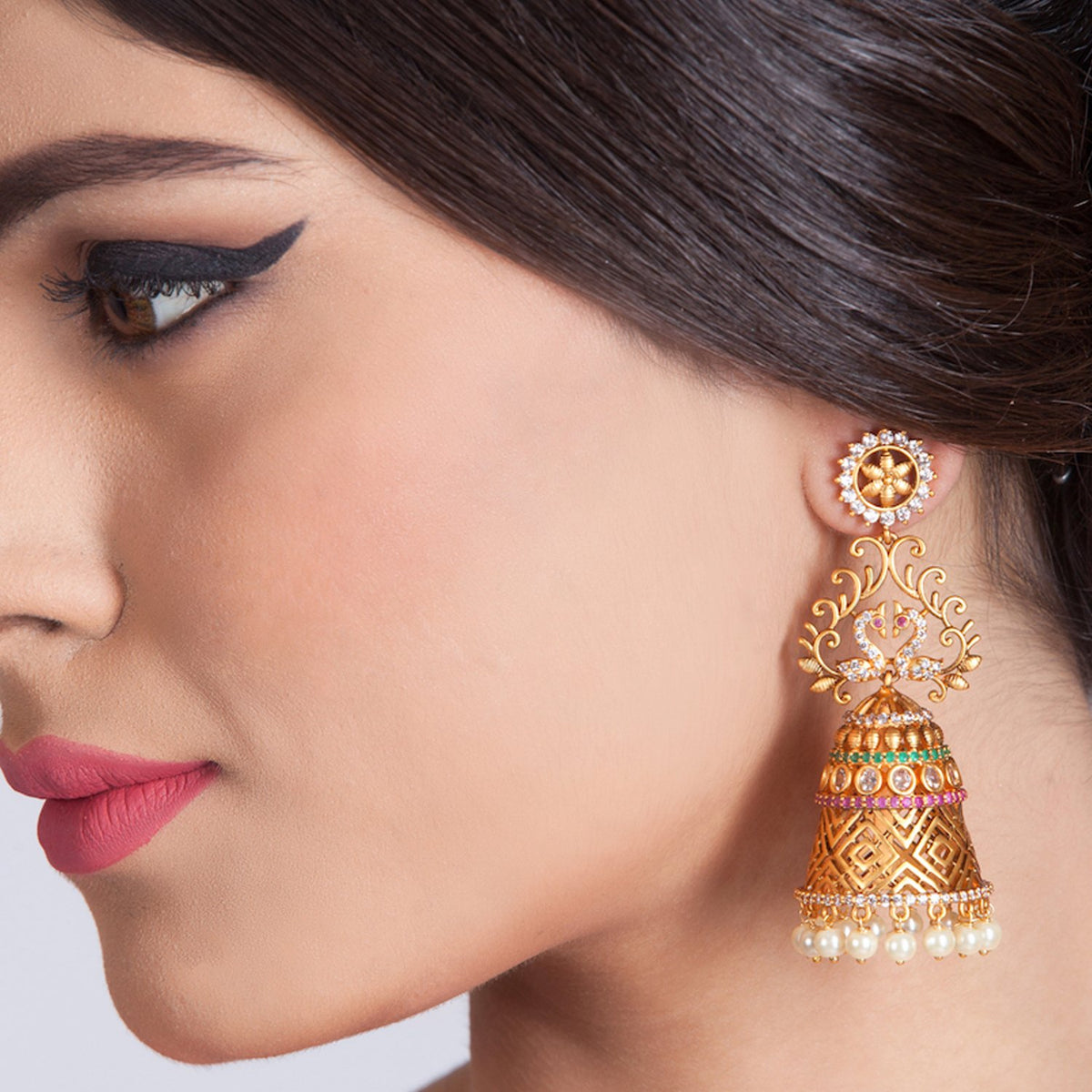 Venya Antique Jhumka Earrings