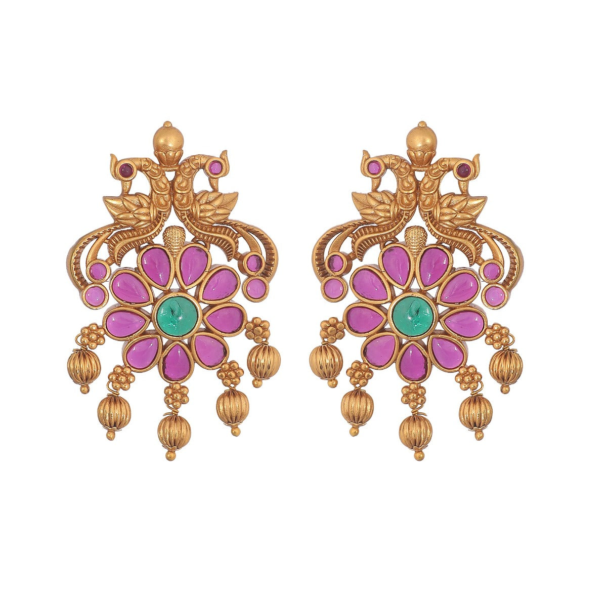 Admier Gold Plated Brass Peacock Design Stud Earrings For Girls Women.. at  Rs 150/pair | NEAR COAT BHANDAR | Jaipur | ID: 23961919662