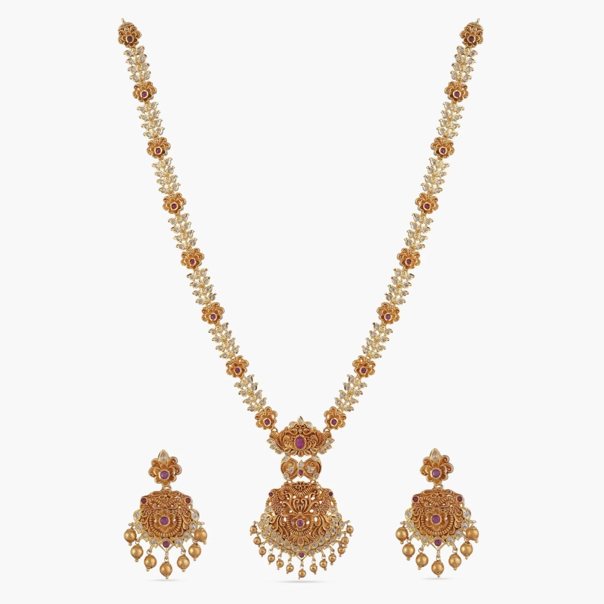 Arina Nakshatra CZ Long Necklace Set