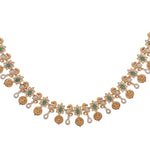 Antique Gold Plated Uzmi Long Necklace Earring Set