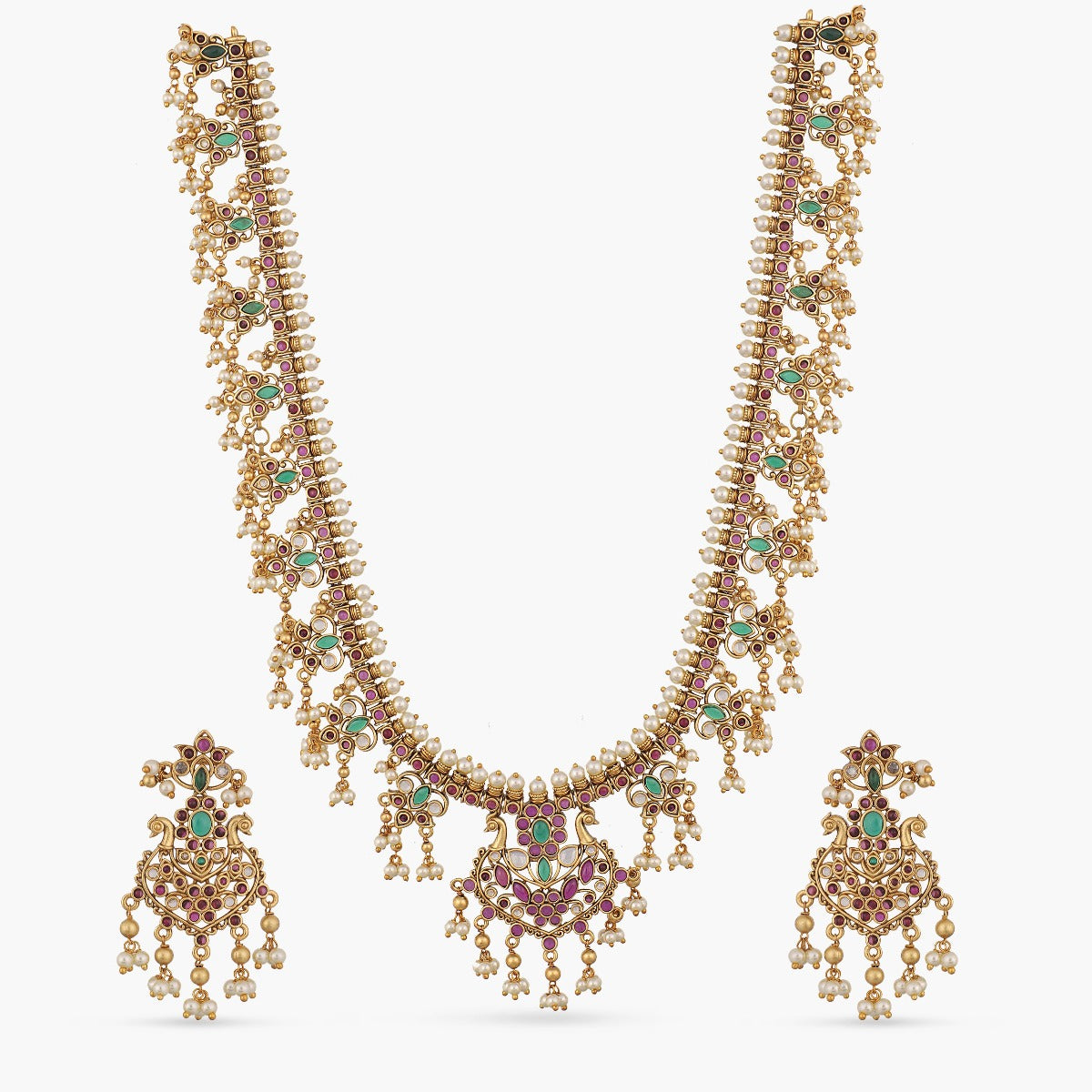 Elakshi Guttapusalu Antique Long Necklace Set