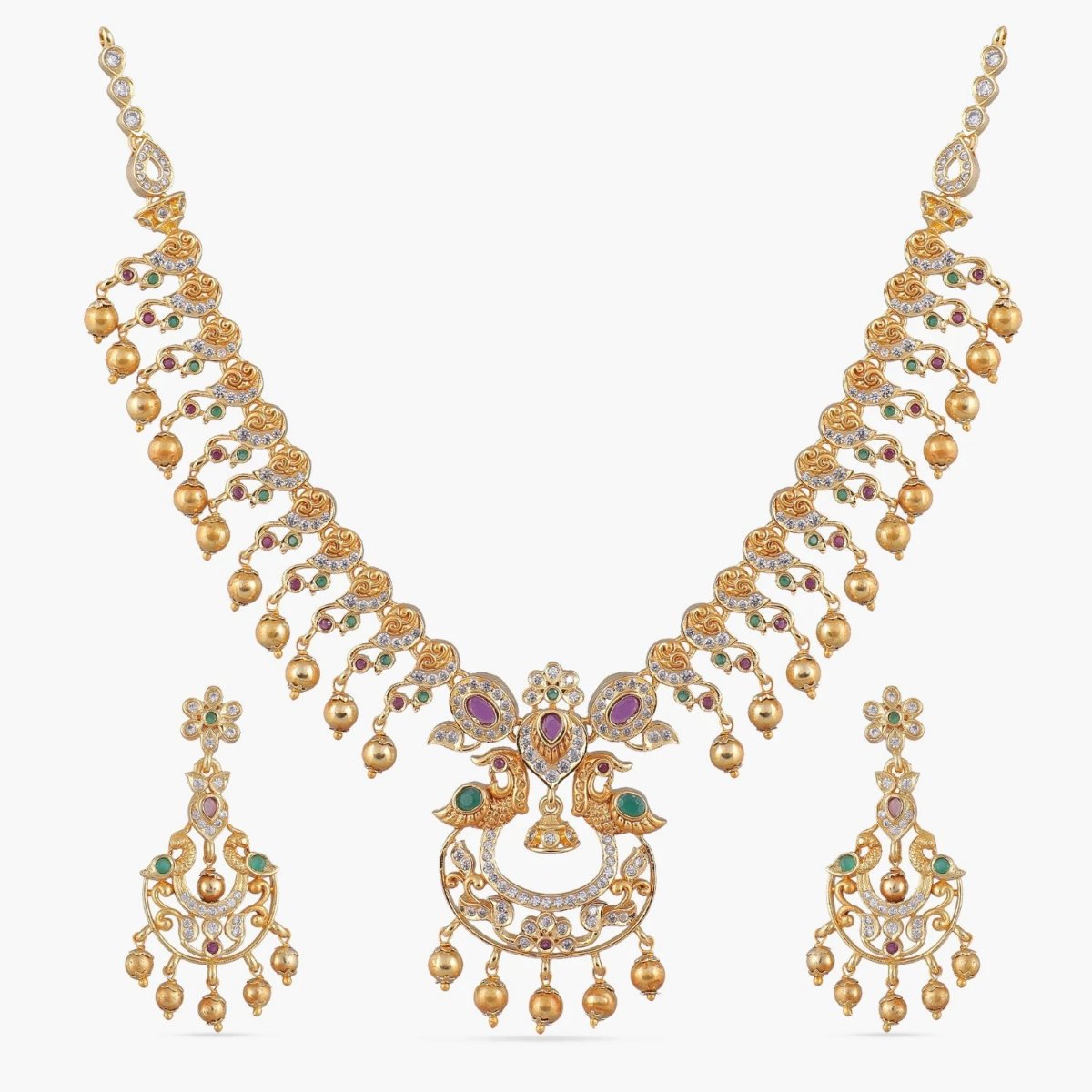 Tanu Nakshatra CZ Necklace Set