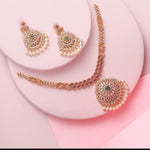 Antique Gold Plated Latika Necklace Earrings Set