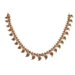 Antique Gold Plated Yutha Necklace Earring Set 