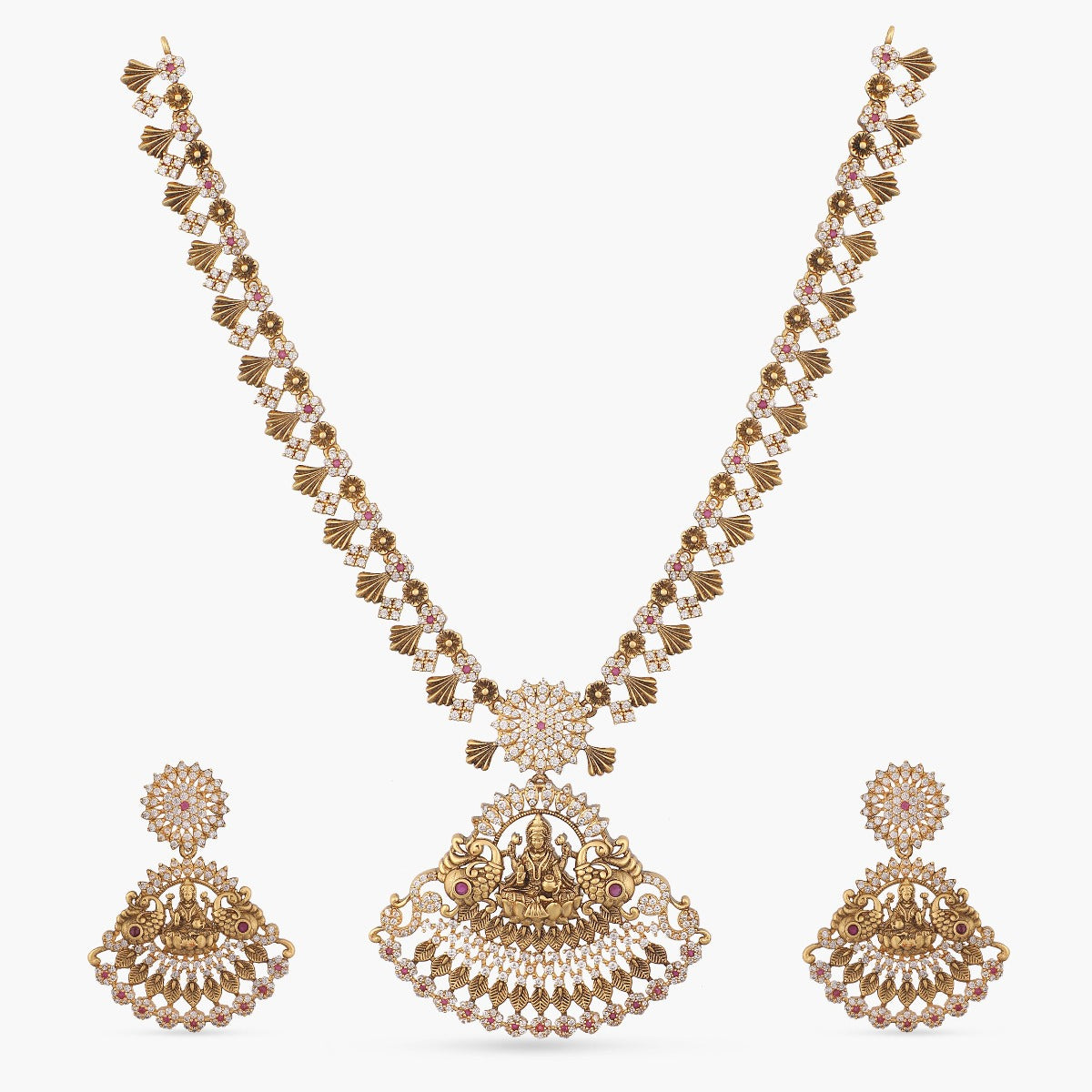 Maithili Statement CZ Antique Necklace Set