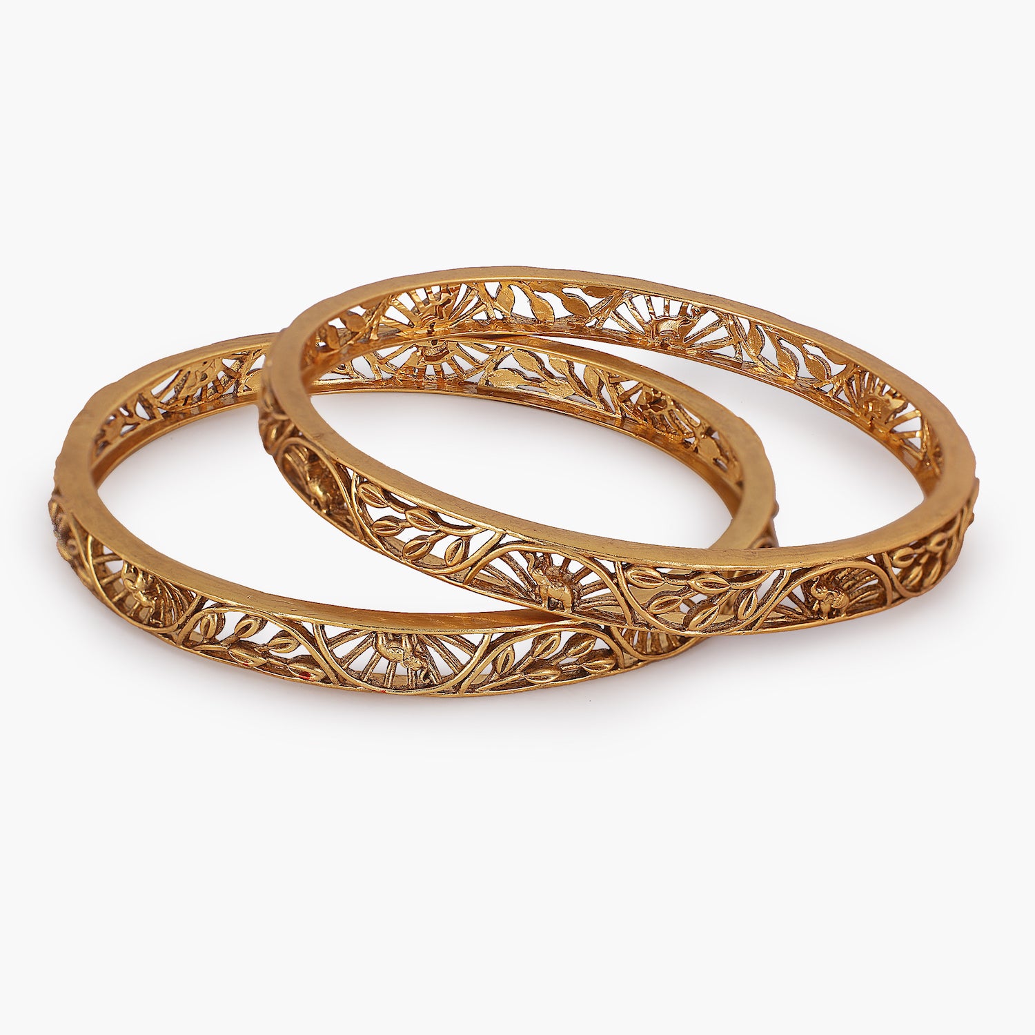 Buy Karatcart Rose Gold-Plated Pearl Studded Bangles Online At Best Price @  Tata CLiQ