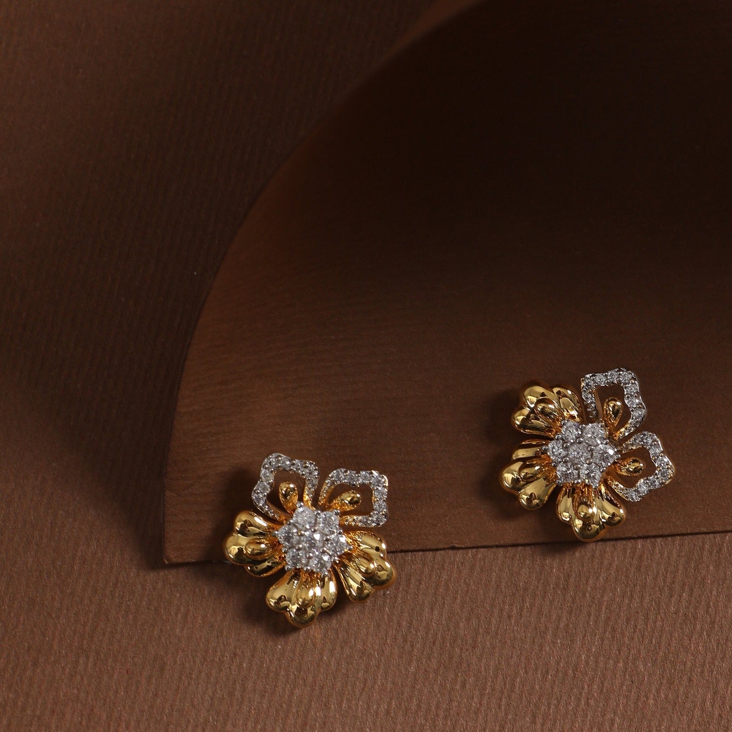 30+ gold flower model stone earrings designs // exclusive gold changeable studs  earrings designs - YouTube