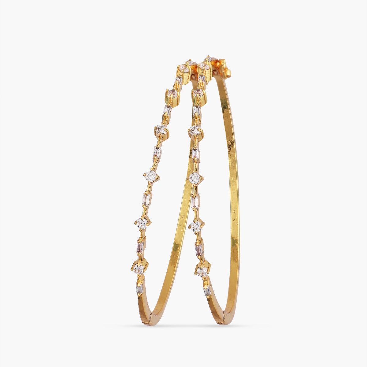 Glittering Simple Baguette CZ Bangles