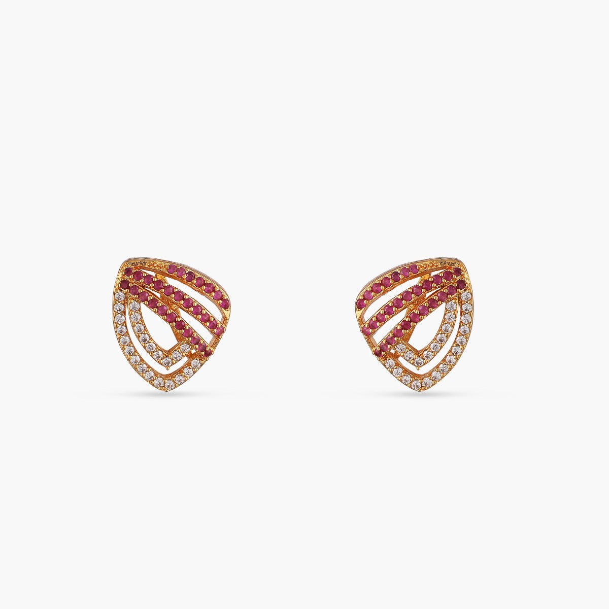 Triangle Delicate CZ Earring Studs