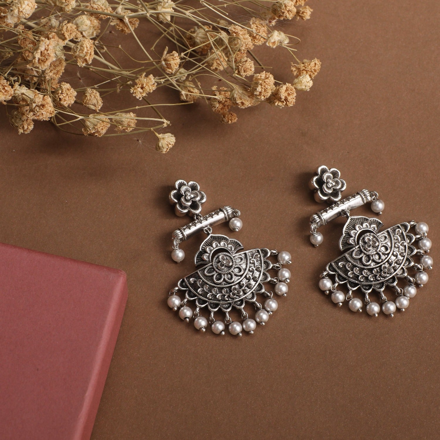 Trendy Oval Shaped Oxidised Silver Look Earrings with Ghungroo Beads |  Sasitrends | Sasitrends
