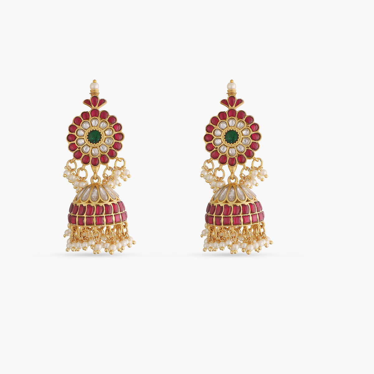 Sriya Kempu Jadau Jhumka Earrings