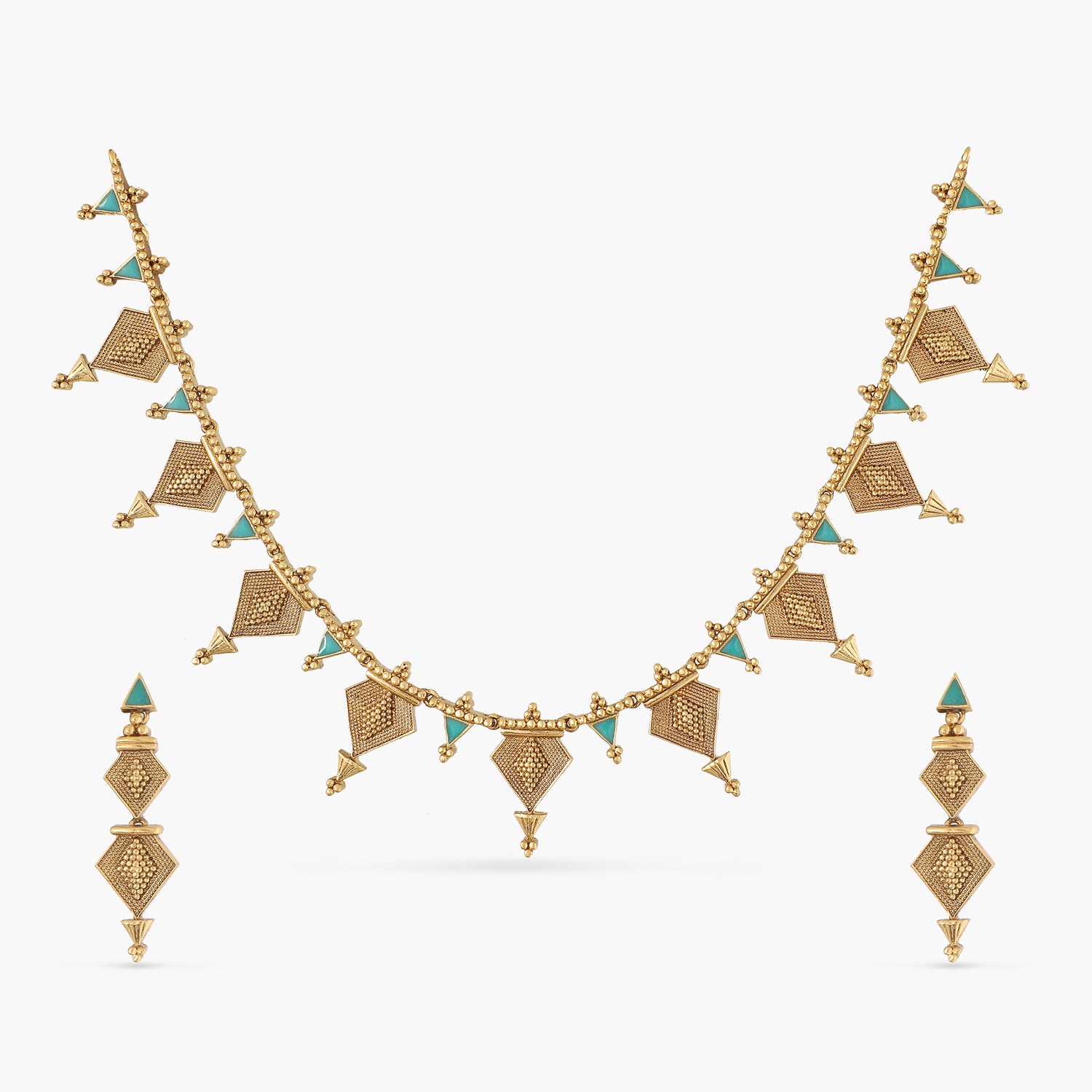 Tove Gold Plated Tribal Necklace Set