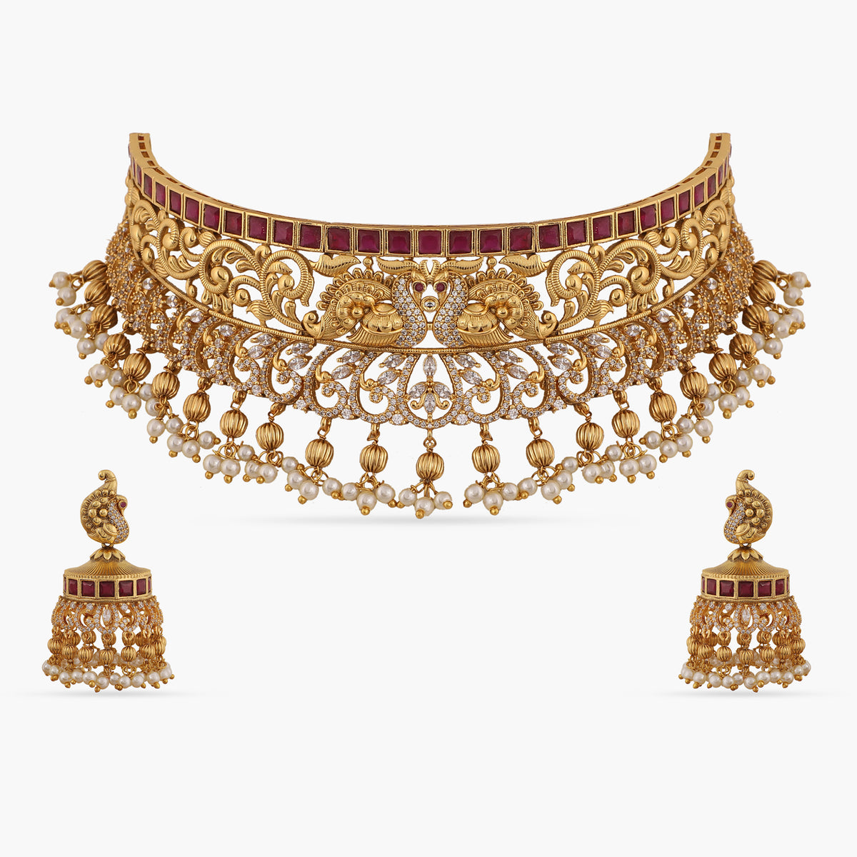 Manjira Antique CZ Choker Set