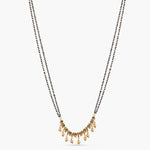 Azba Peacock Antique Black Beads Necklace
