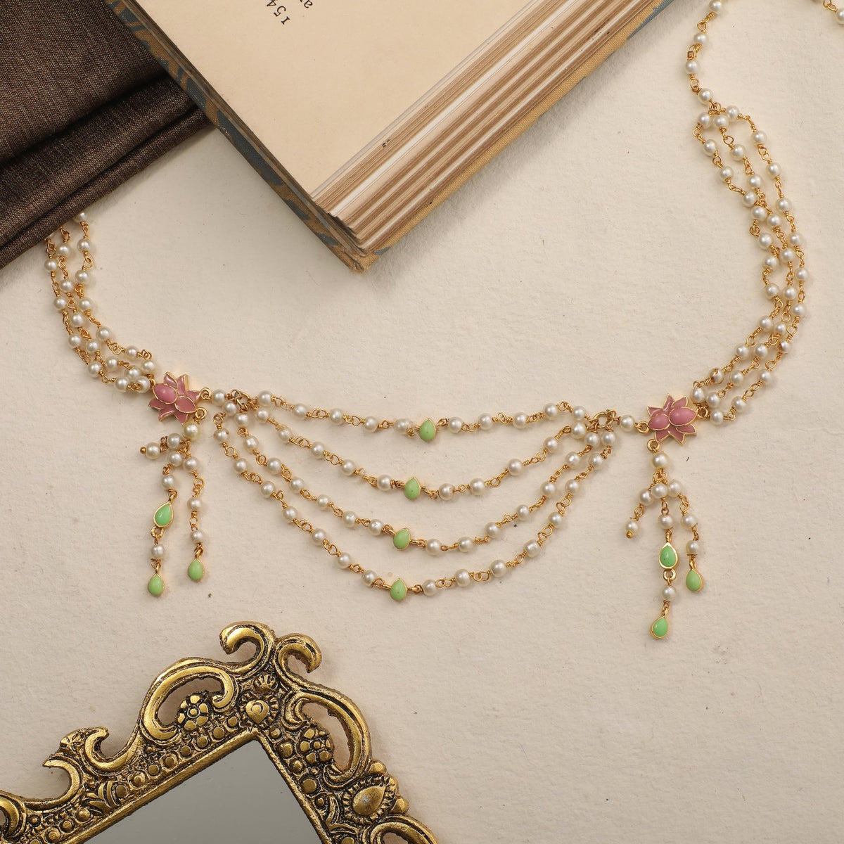 Jalaja Multi Layered Pearl Necklace 