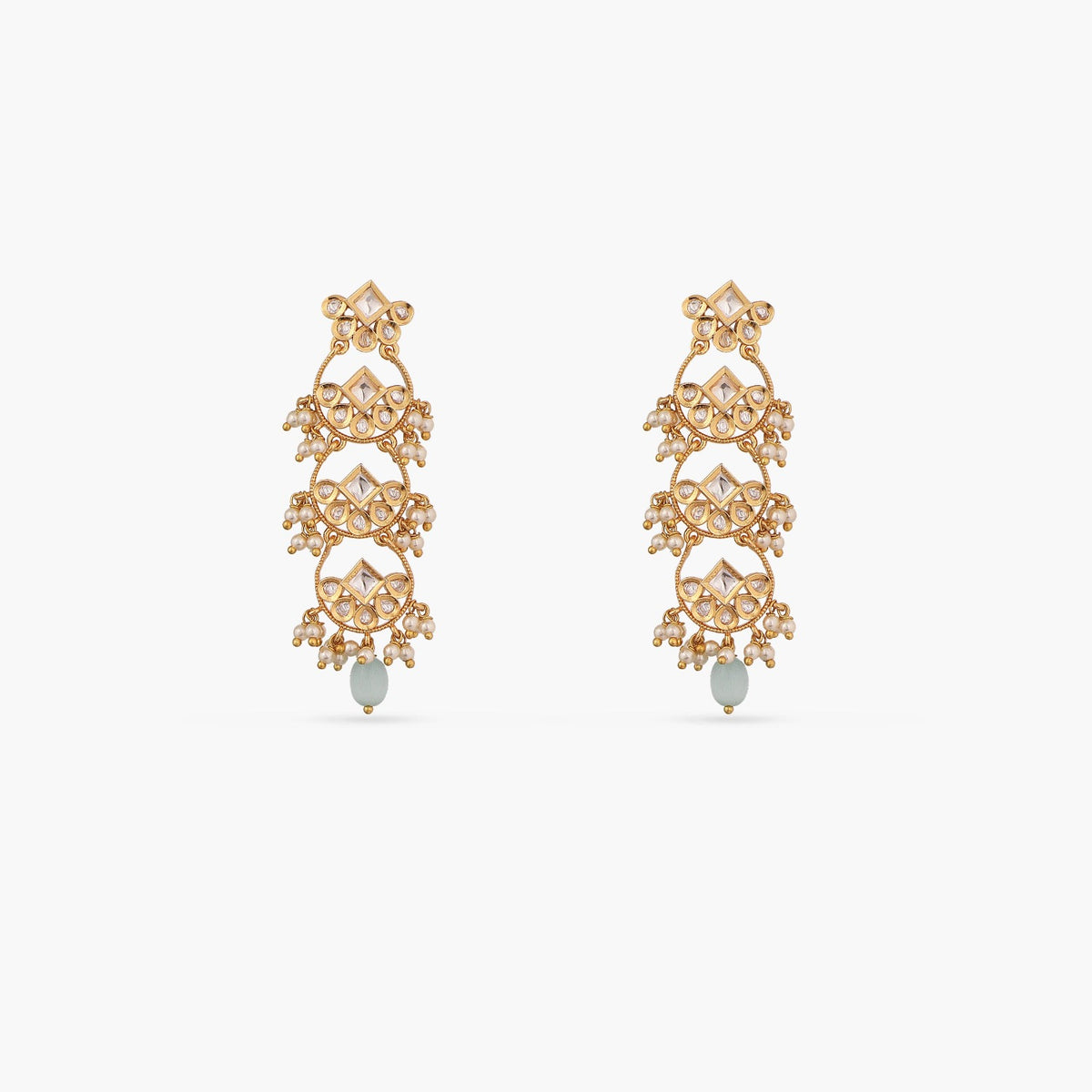 Linita Three Layer Kundan Earrings