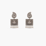 Maati Peacock Square Antique Oxidized Statement Choker Set