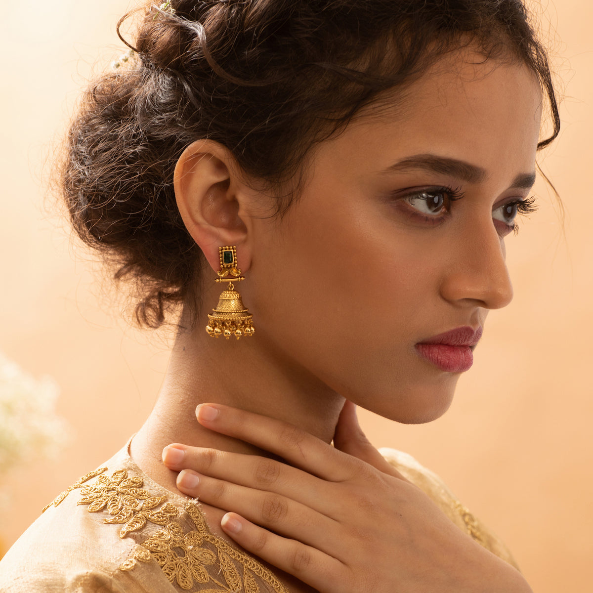 Fida Antique Jhumka Earrings