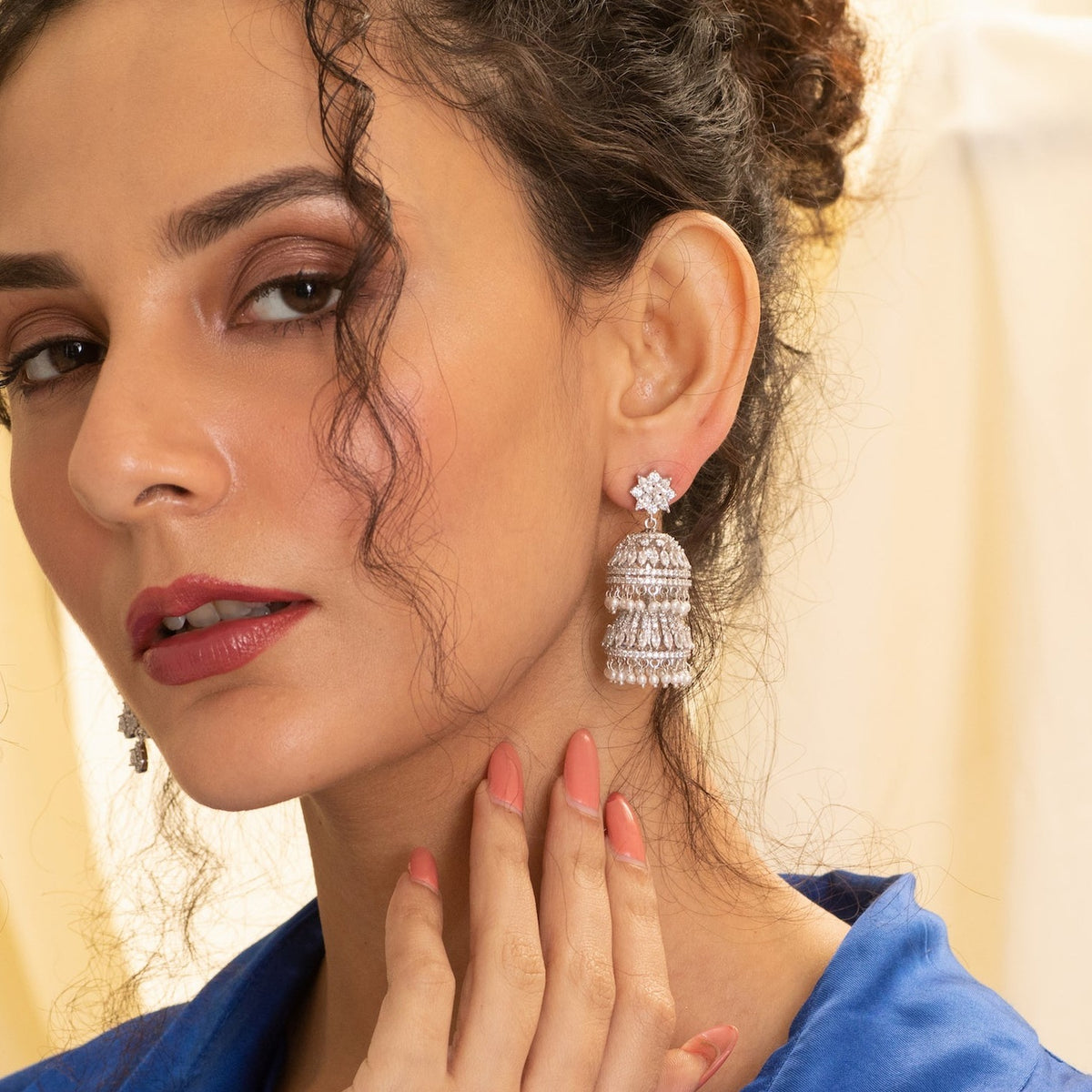 Brilliance Two Layer Jhumka Earrings