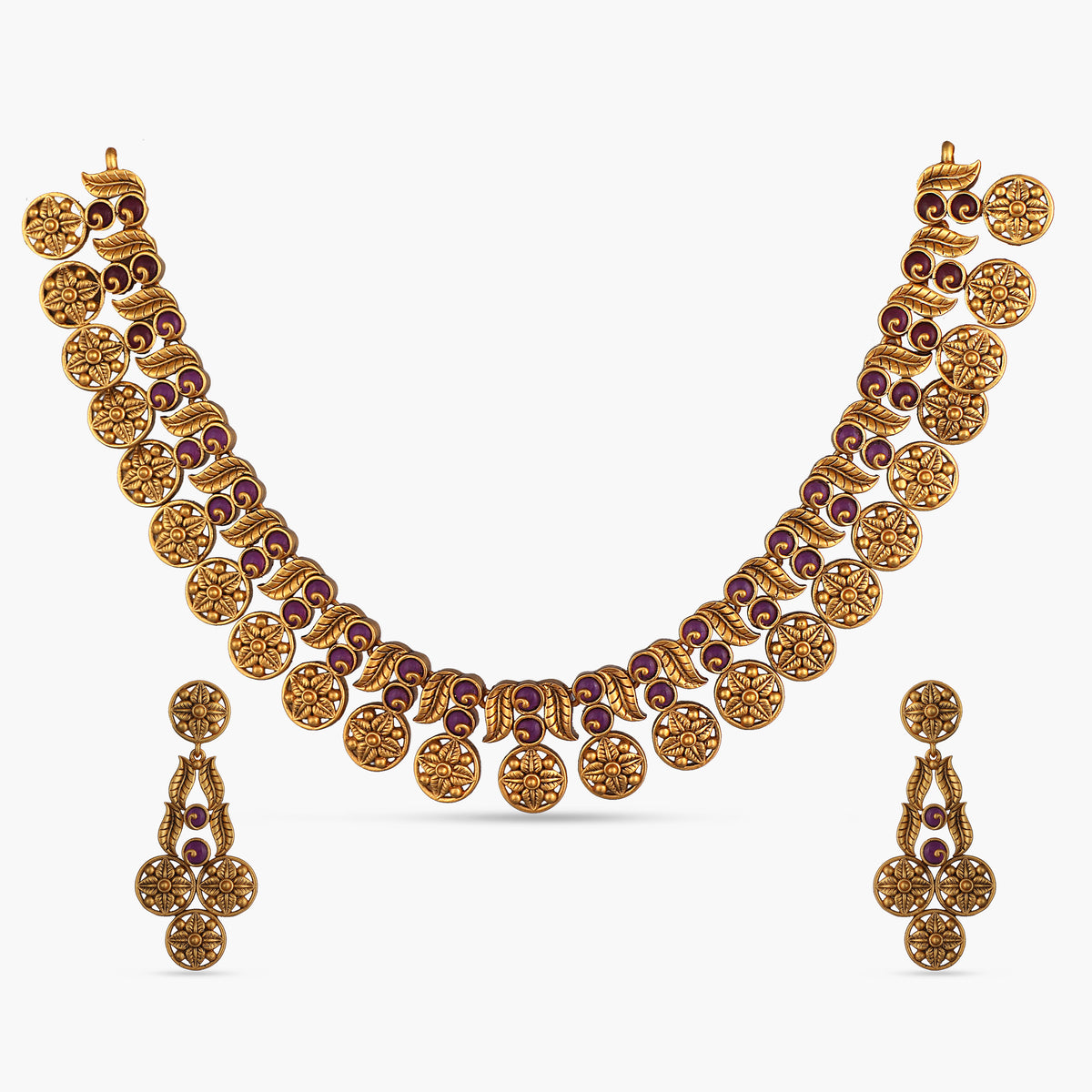 Purvi Antique Necklace Set