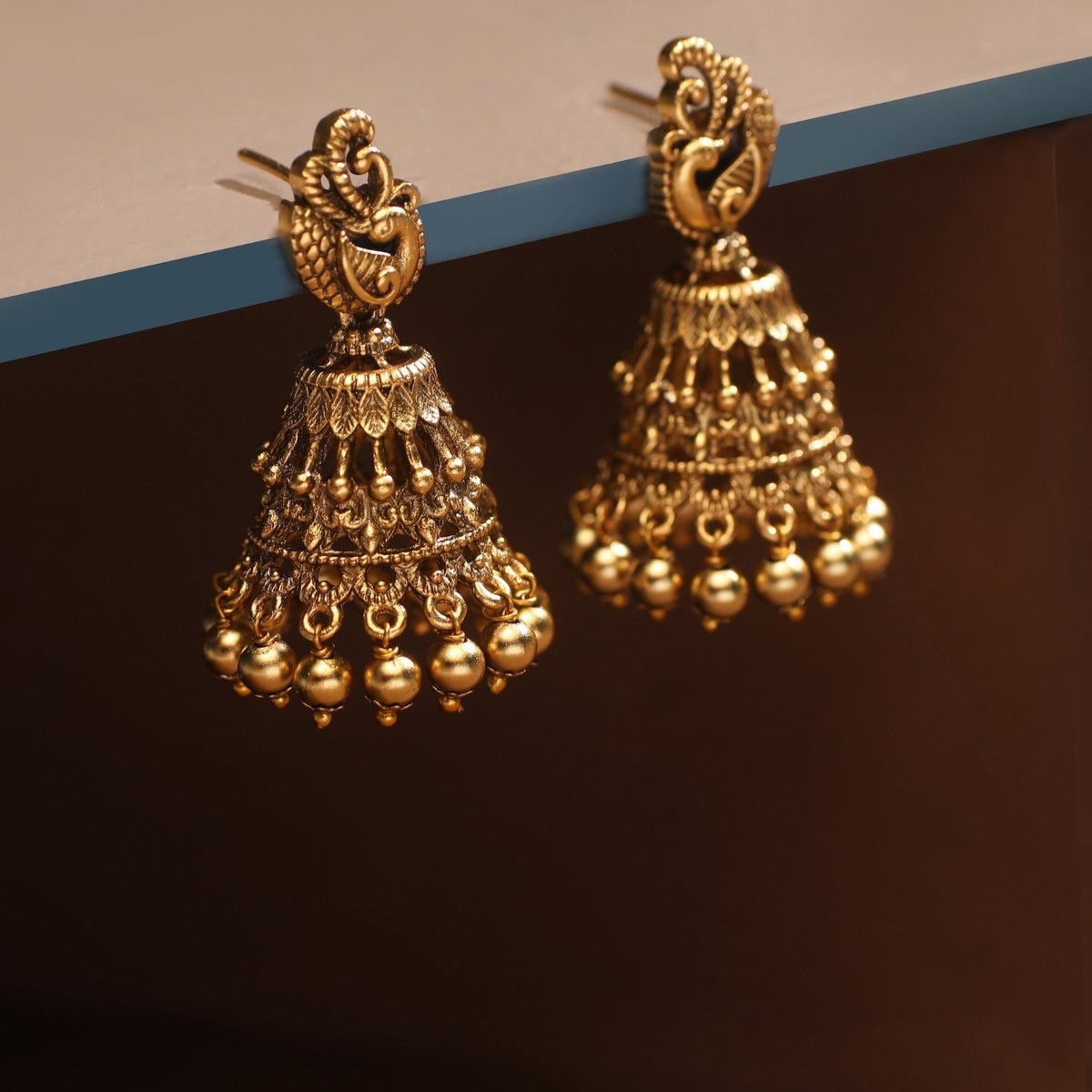 Amita Antique Jhumki Earrings