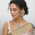 Maati Elephant & Pearl Antique Oxidized Necklace Set
