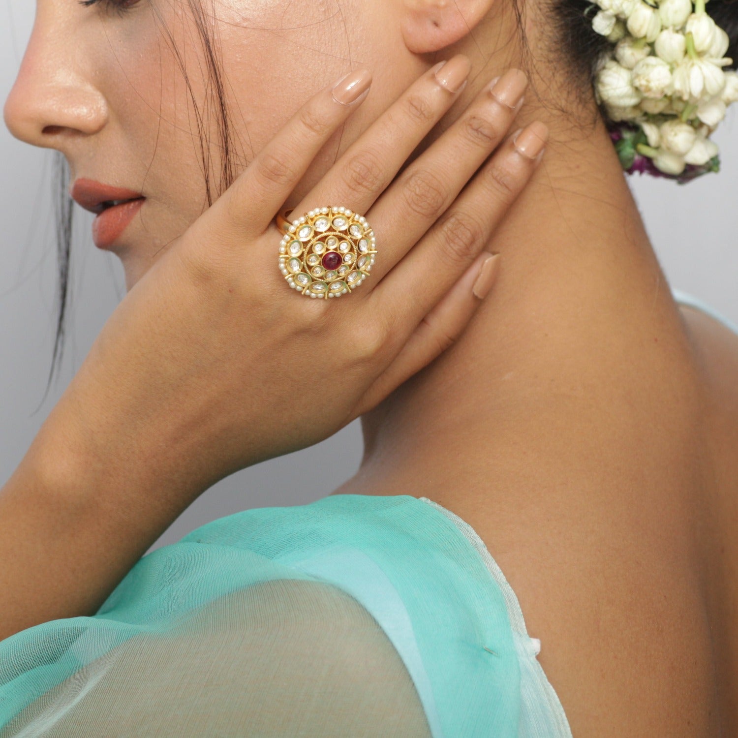 Kundan Revolving Ring - Etsy