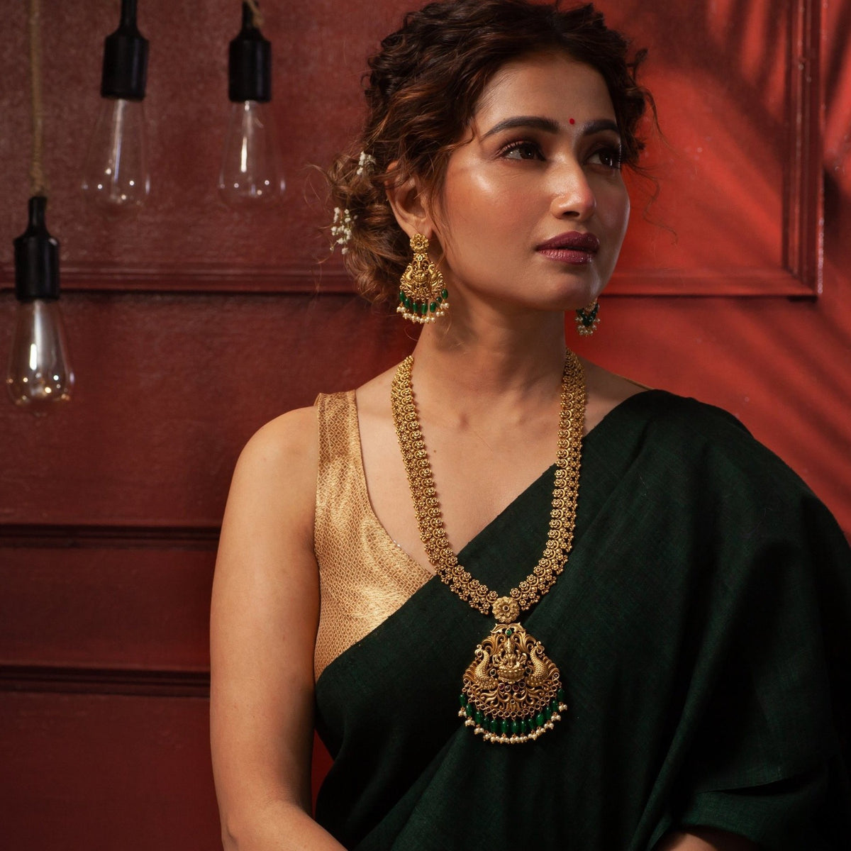Anjali Antique Long Necklace Set