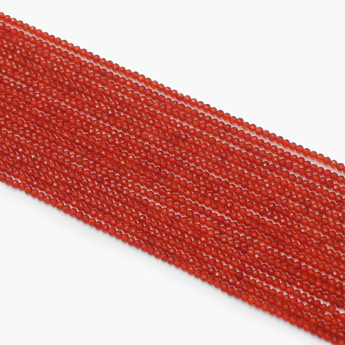Red Onyx Diamond Cutting Beads-Sold Per Strand