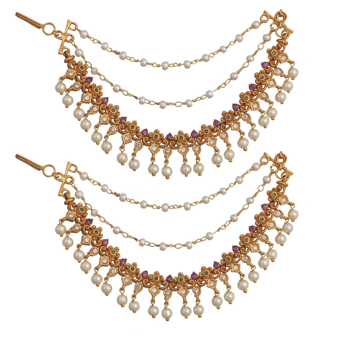 Antique Gold Plated Shaan Ear Chain 