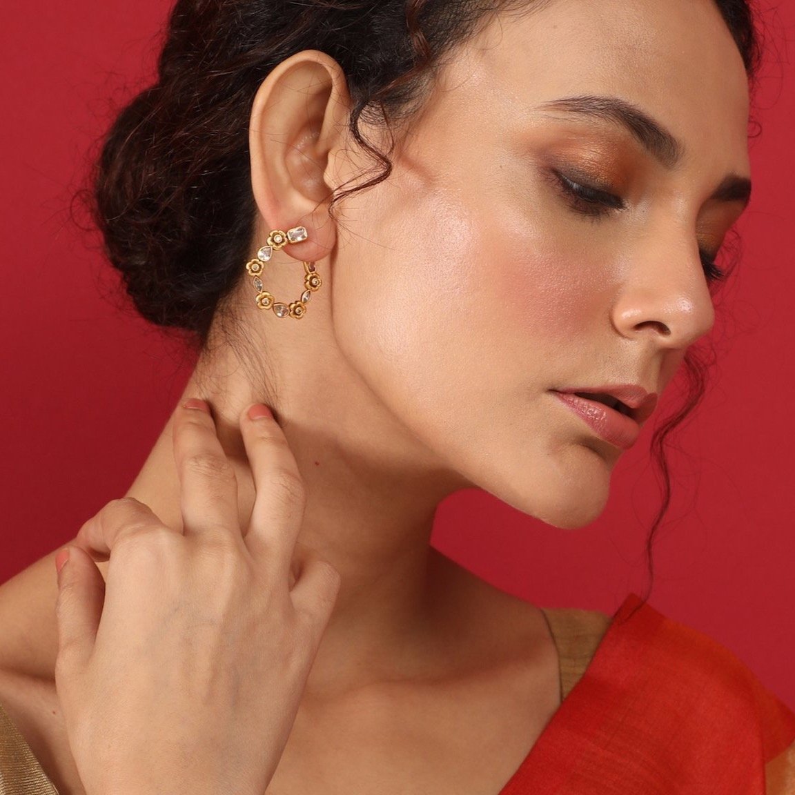 Buy Gold Earrings for Women by Palmonas Online  Ajiocom
