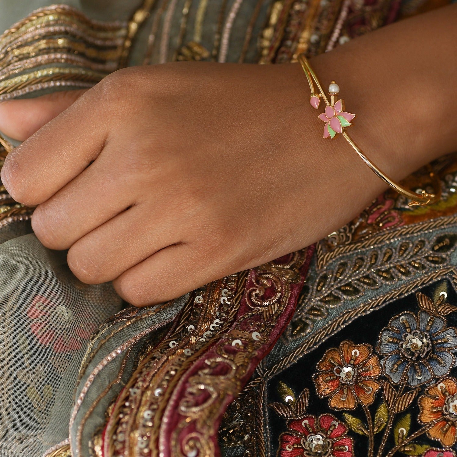 Jalaja Lotus Bud Bracelet 
