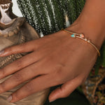Jalaja Double Lotus Bud Motifs Bracelet 