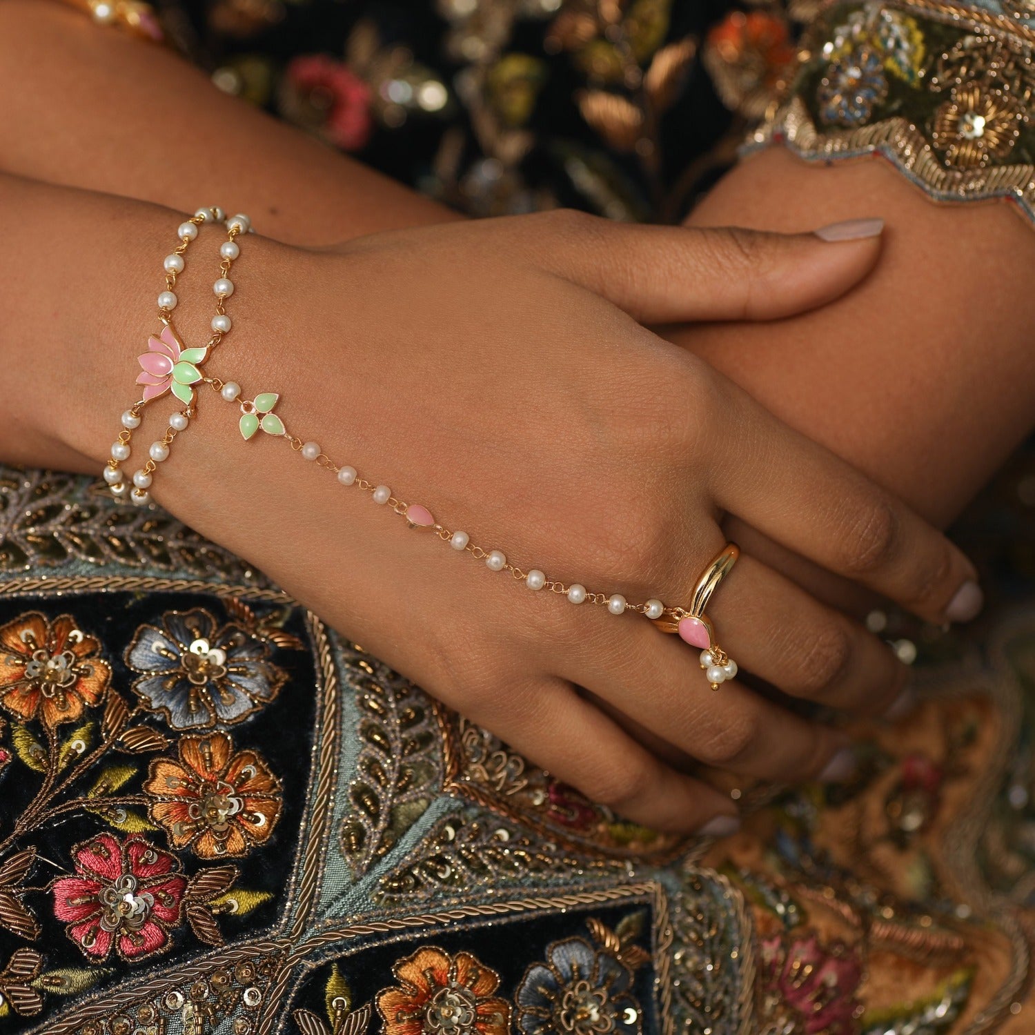 Buy MAM Silver VIV Hand Ring Bracelet for Women Online  Tata CLiQ Luxury