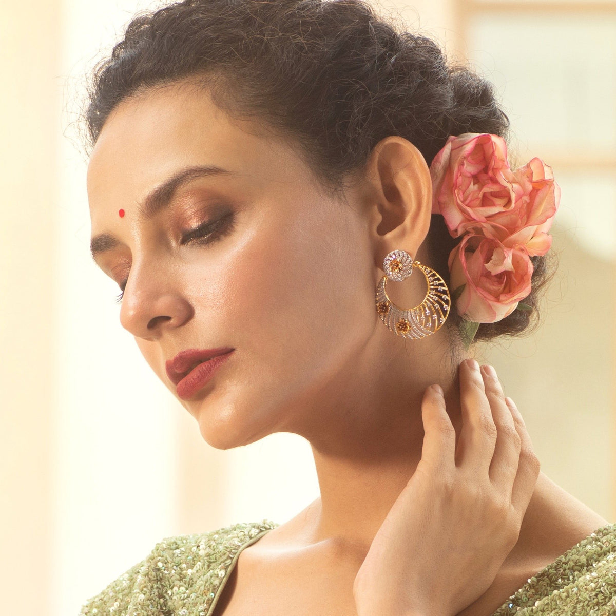 Giniya Nakshatra CZ Earrings