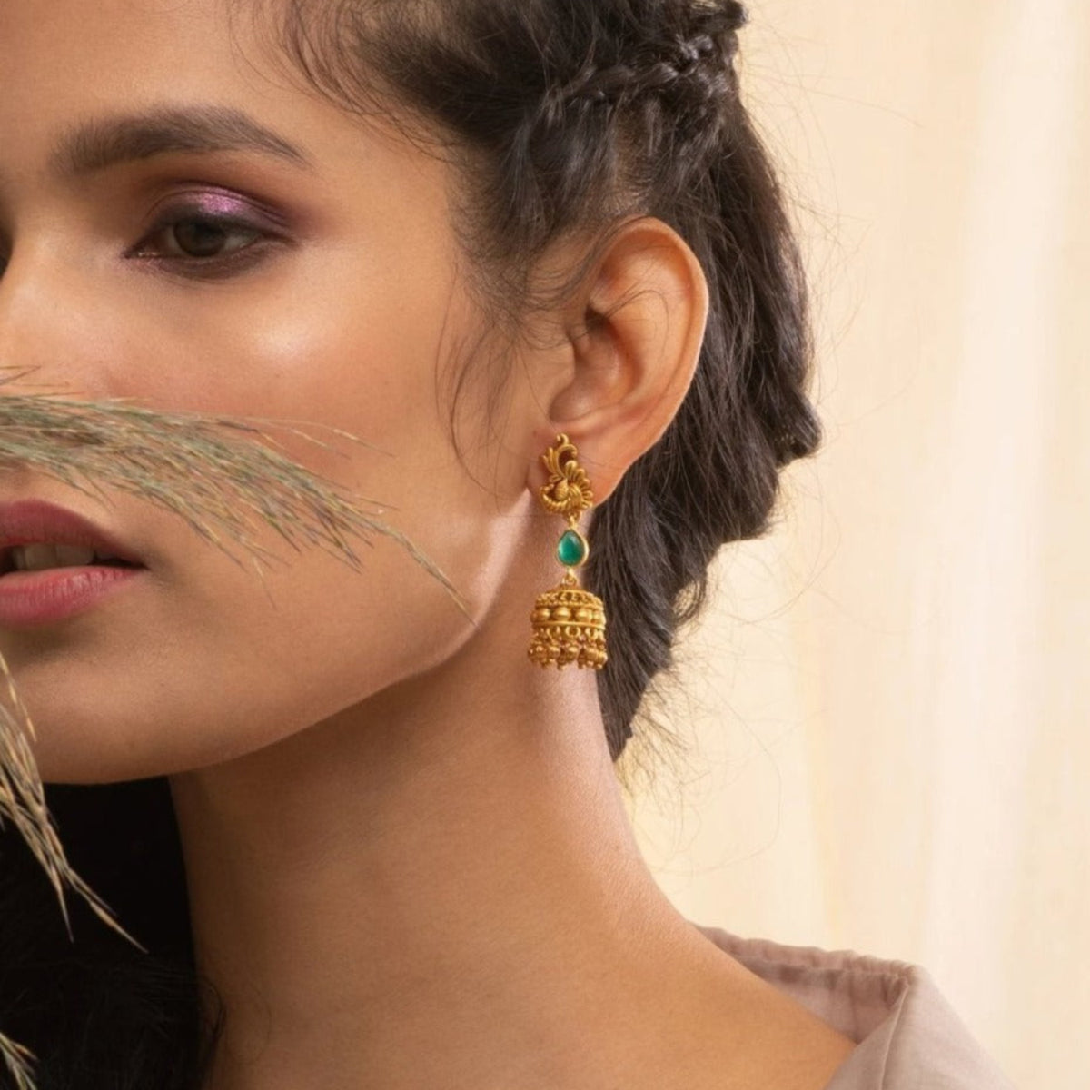 Mukta Antique Jhumka Earrrings