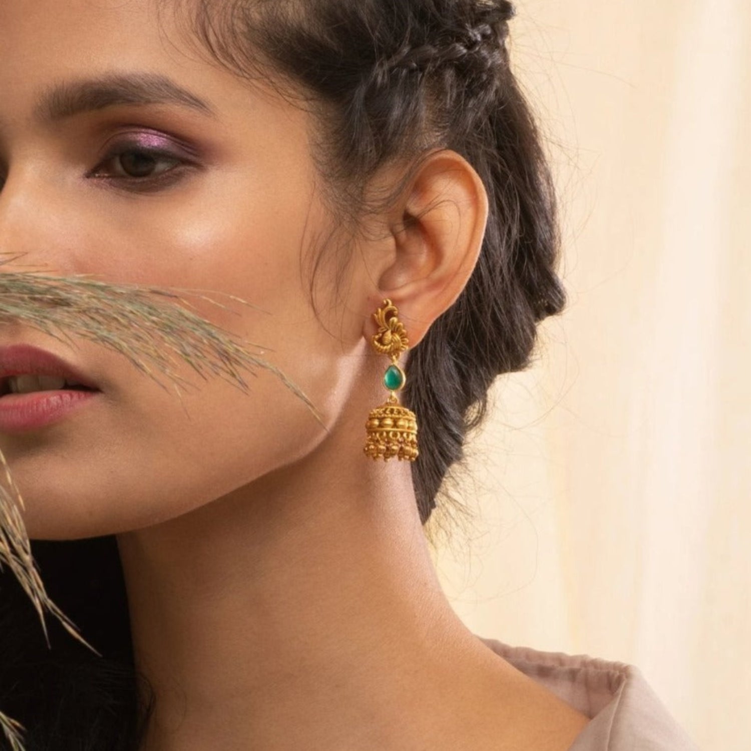Mukta Antique Jhumka Earrrings