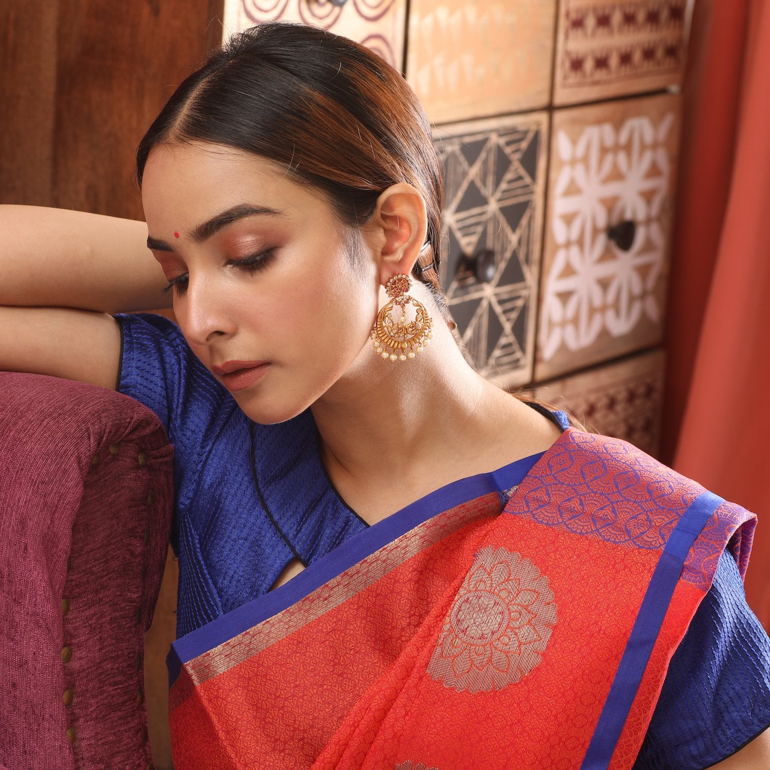 Buy Navy Blue Saree SOFT LICHI SILK Designer Saree for Women Sari Online in  India  Etsy